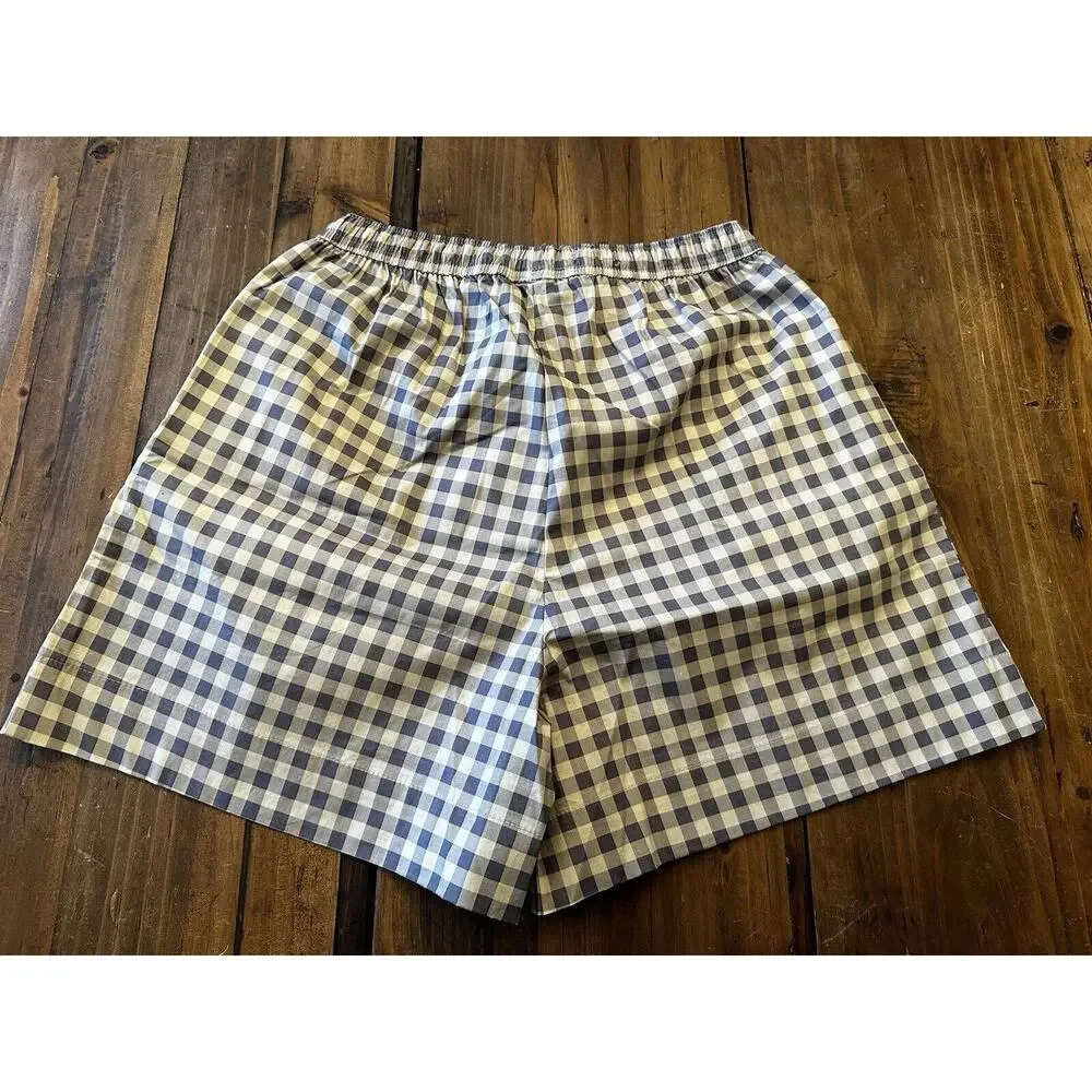 We Wore What Casual Cotton Shorts Pull On Gingham Plaid Size Small Boxers Womens - Picture 12 of 14